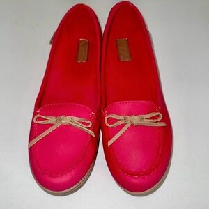 CROCS Candy Pink “Wrap” Soft ColorLite Slip-On Loafers Moccasins Flats, Sz 11